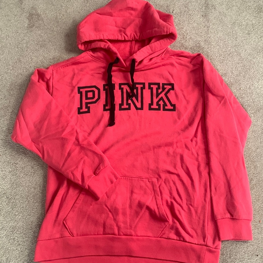 PINK everyday lounge hoodie in a very pretty pinky coral in a size small - Picture 1 of 3